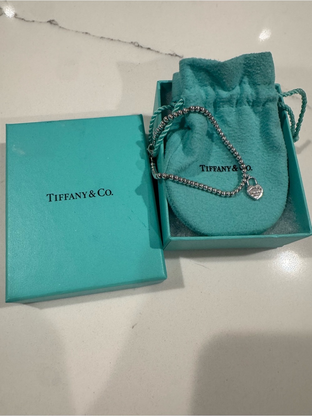 Tiffany & Co. Silver Heart Bead Bracelet - Picture 5 of 5